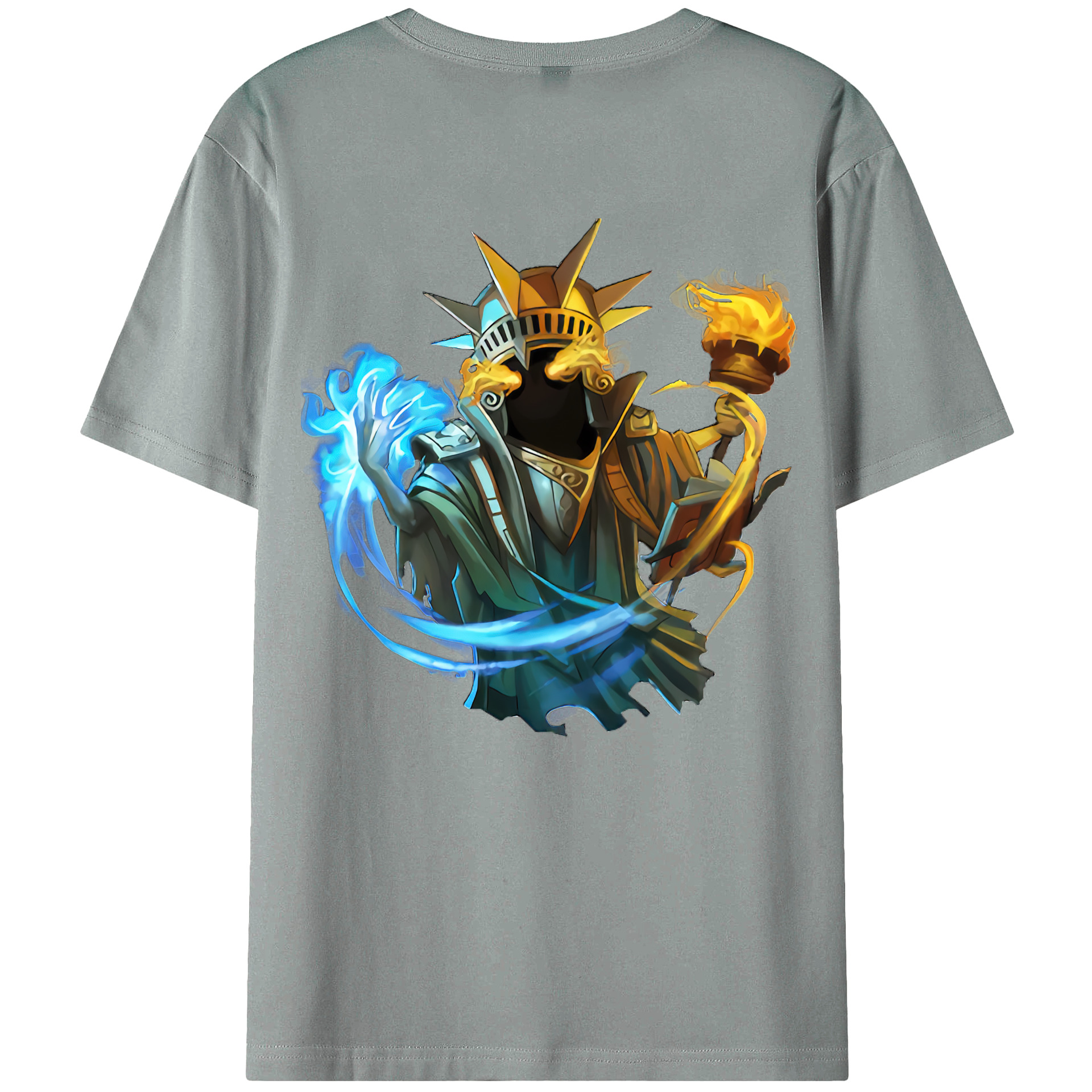 （画像用） リーグ・オブ・レジェンド League of Legends LOL 綿100％ メンズ半袖Tシャツ（バックプリント） 通気性